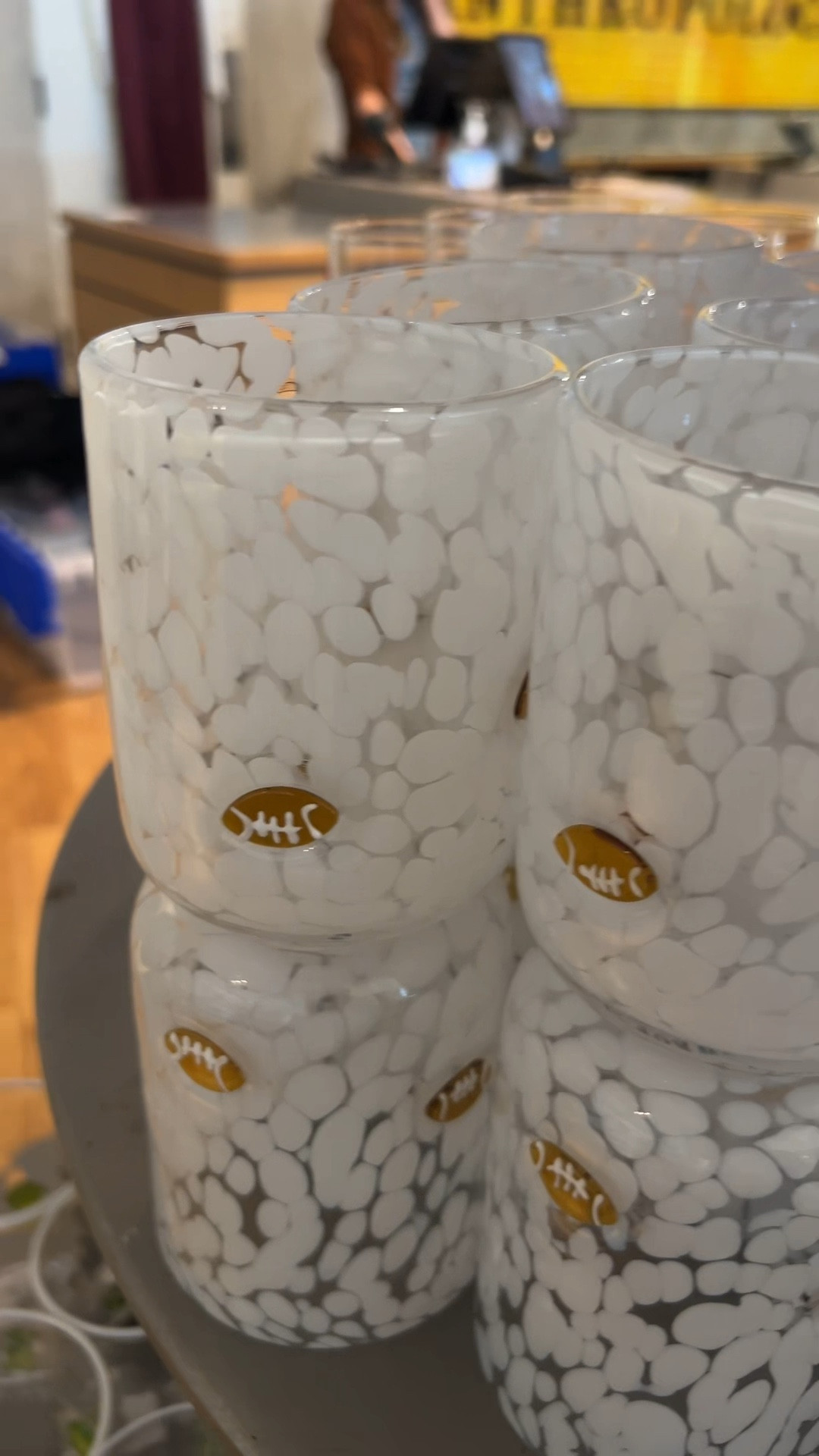 Anthropologie football themed glassware. Perfect for hosting Sunday funday football parties  

#LTKFamily #LTKHome