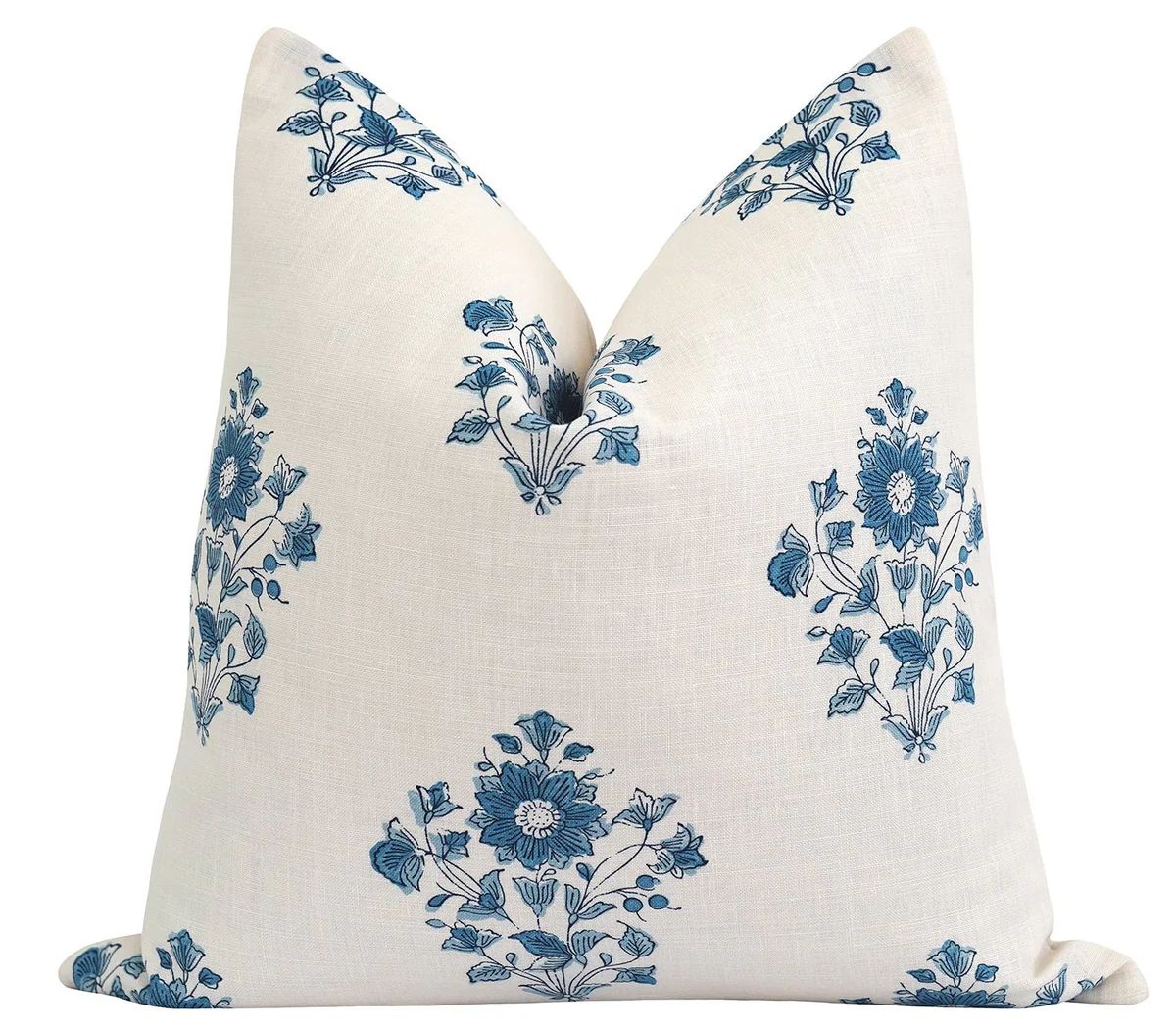 Beatrice Bouquet Indigo Floral Throw Pillow | Land of Pillows