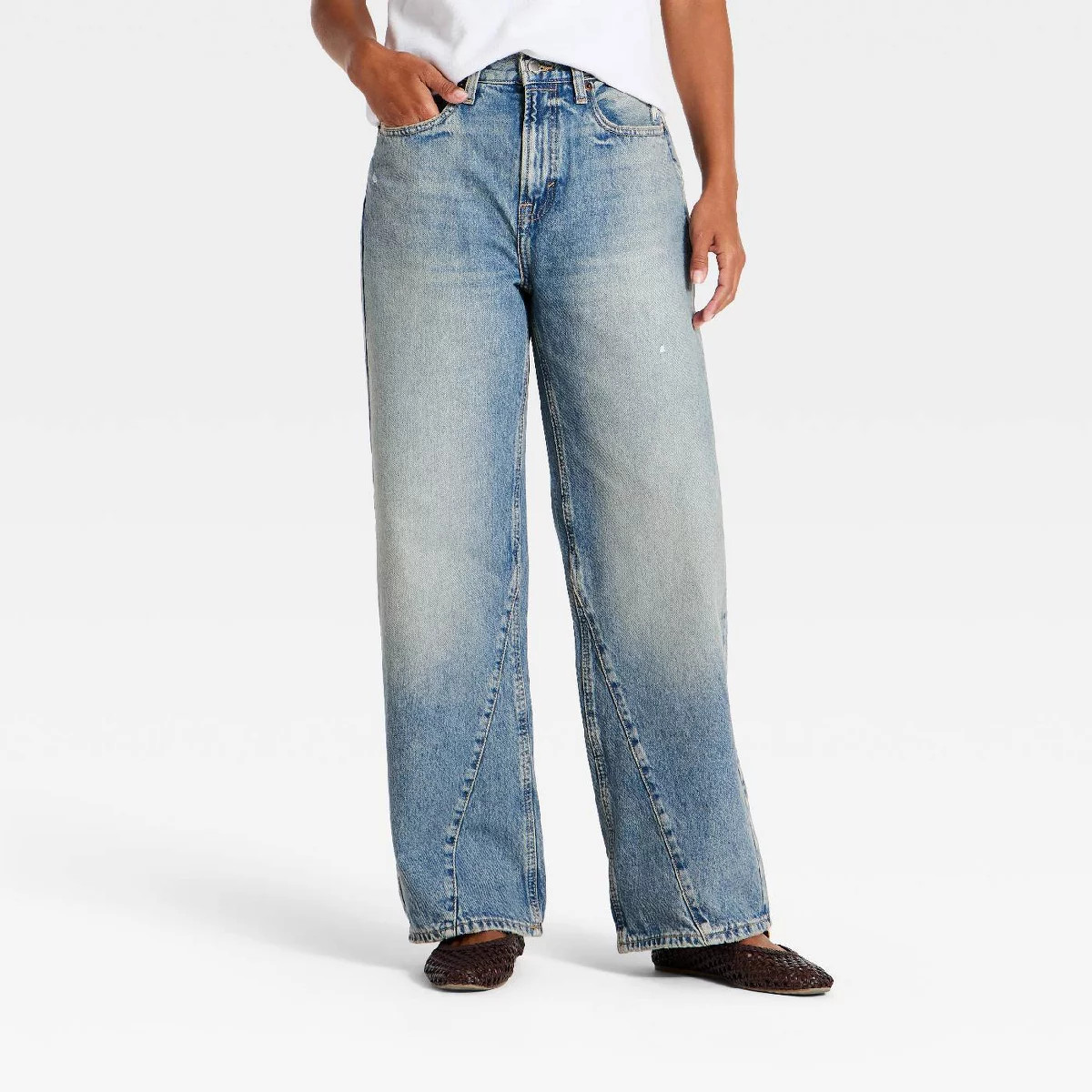 Women's Low Loose Slung Jeans - Universal Thread™ Pink 12 | Target