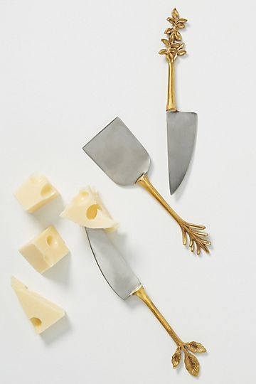 Herbiflora Cheese Knives, Set of 3 | Anthropologie (US)