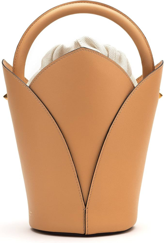 Amazon.com: Oscar de la Renta, Tulipan Top Handle Bag, Almond : Luxury Stores | Amazon (US)