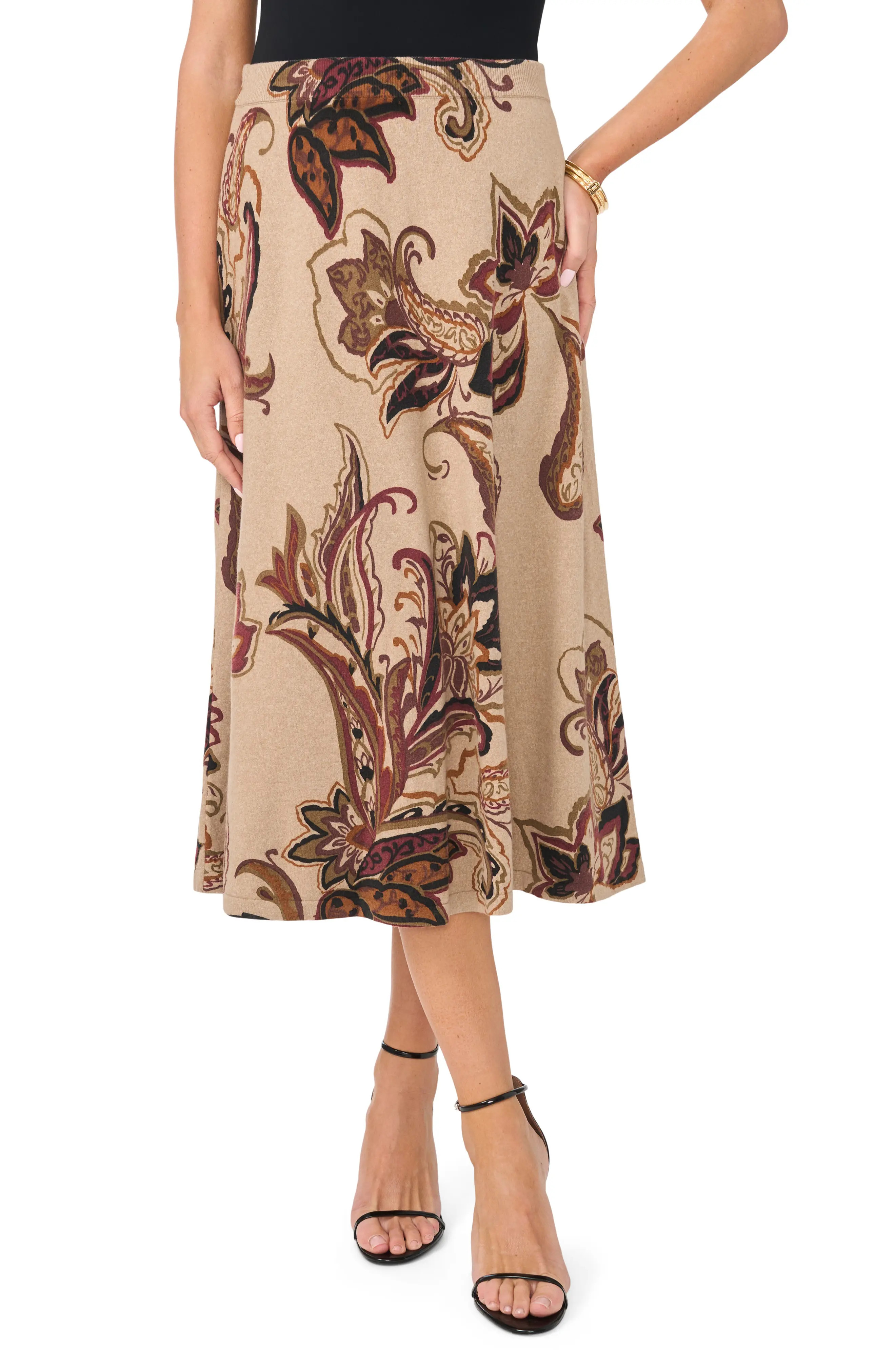 Vince Camuto Print Midi Sweater Skirt (Women) | Nordstrom | Nordstrom