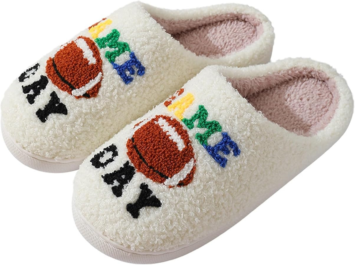 Womens Mens House Slippers Retro Comfy Warm Plush Slip on Fluffy Memory Foam Home Sippers for Win... | Amazon (US)