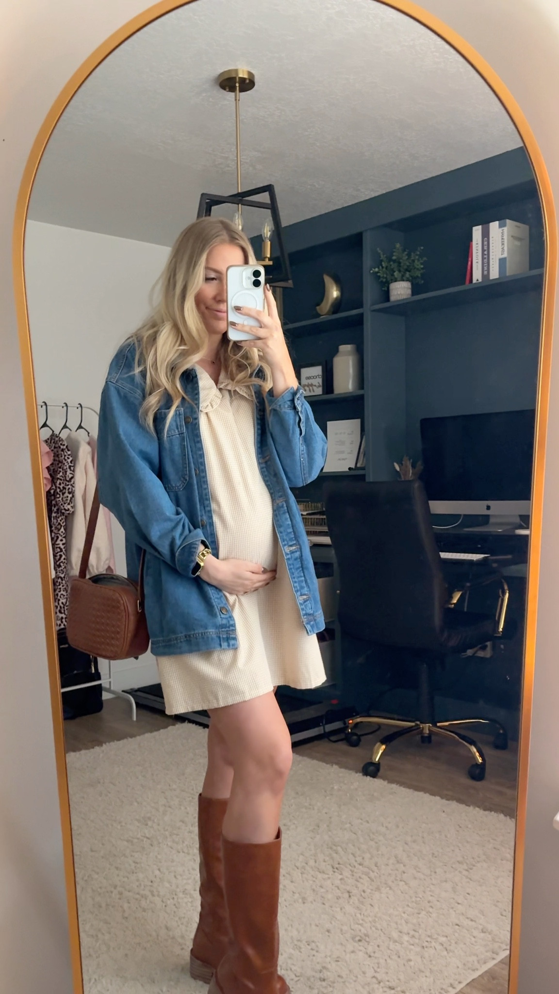 bump friendly fall outfit! I wear these boots so much they are my go to! so comfortable and more colors! 

denim jacket: sized up one to L
Dress: wearing M
boots: size up half 

| pregnant | bump friendly | maternity | fall outfit | boots | thanksgiving outfit idea 

#LTKFindsUnder100 #LTKBump #LTKSeasonal