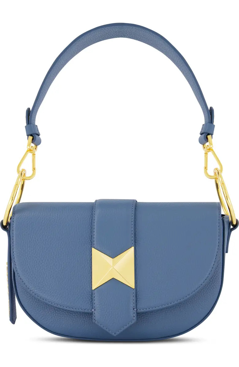 Gold Plated Hardware Grain Leather Saddle Bag | Nordstrom