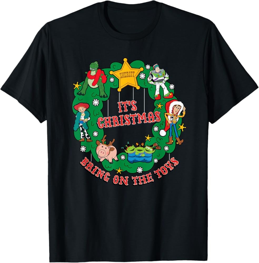 Disney & Pixar's Toy Story It's Christmas, Bring on The Toys T-Shirt | Amazon (US)