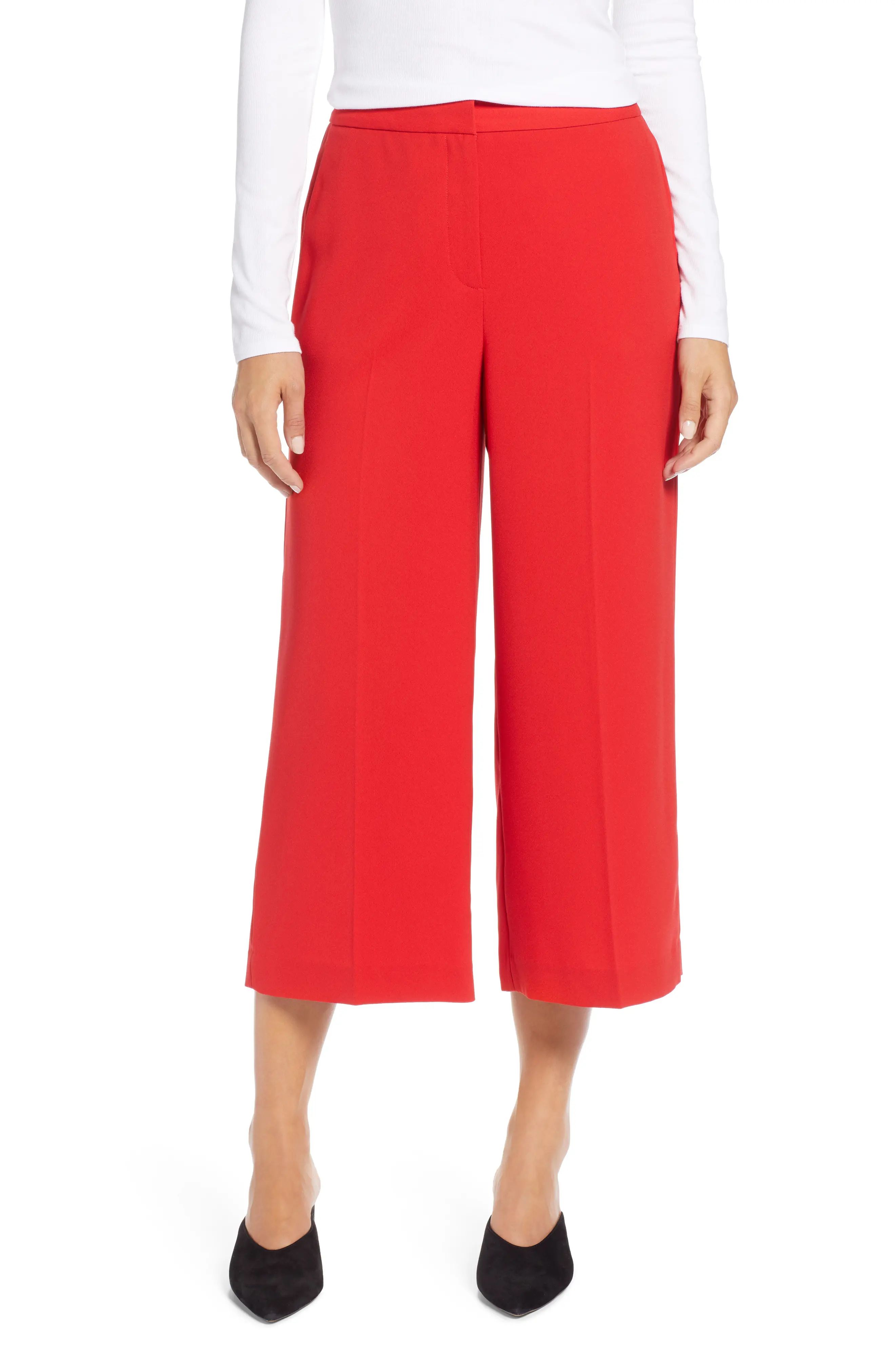 Halogen® Wide Leg Crop Pants (Regular & Petite) | Nordstrom