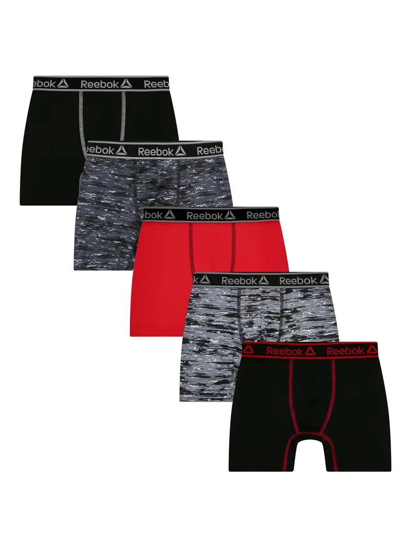 Reebok Boys Pro-Series Performance Boxer Brief Underpants, Underwear, 5-pack, Size S-XL | Walmart (US)