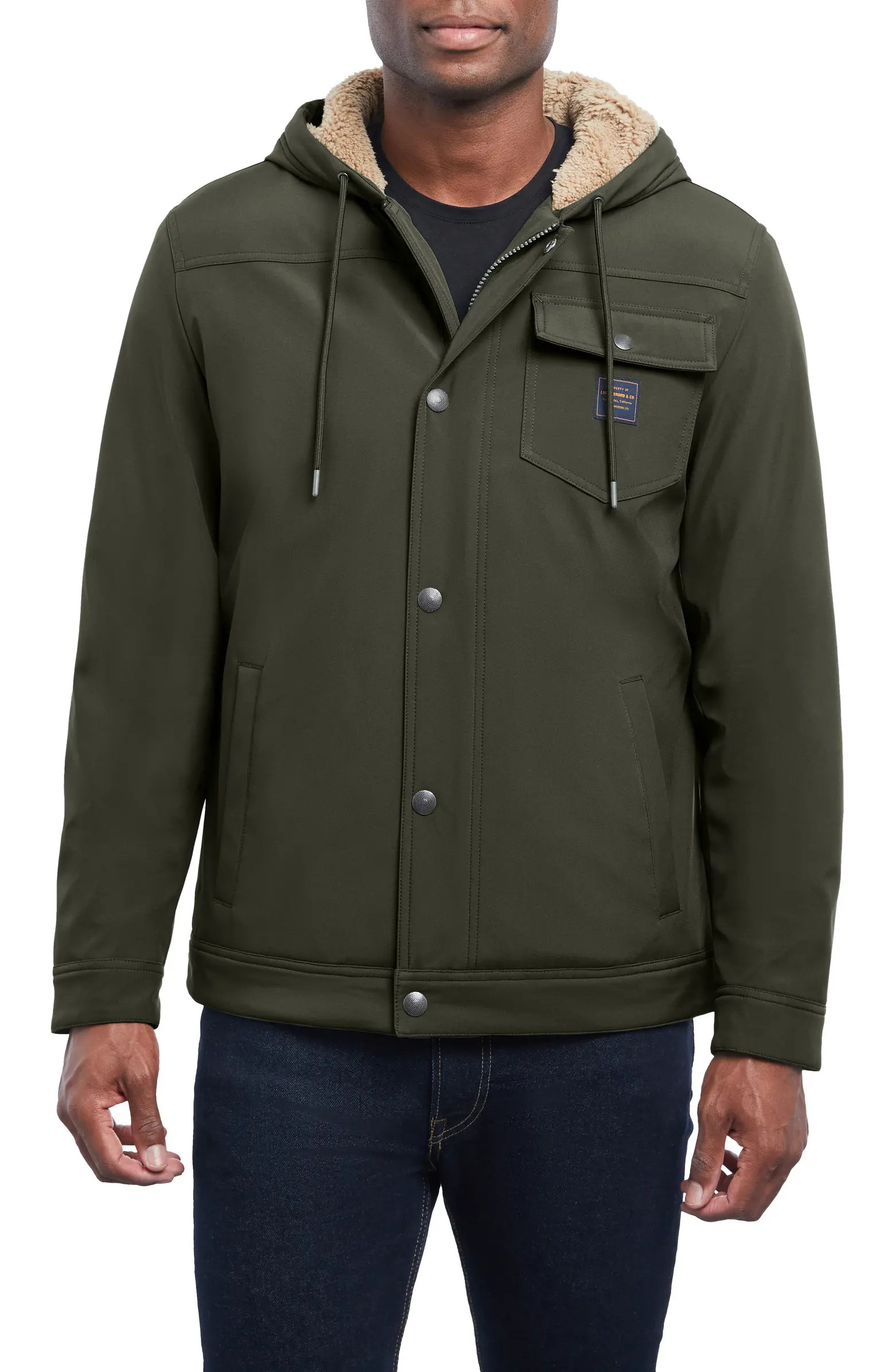Loki Workwear Soft Shell Faux Shearling Jacket | Nordstrom Rack