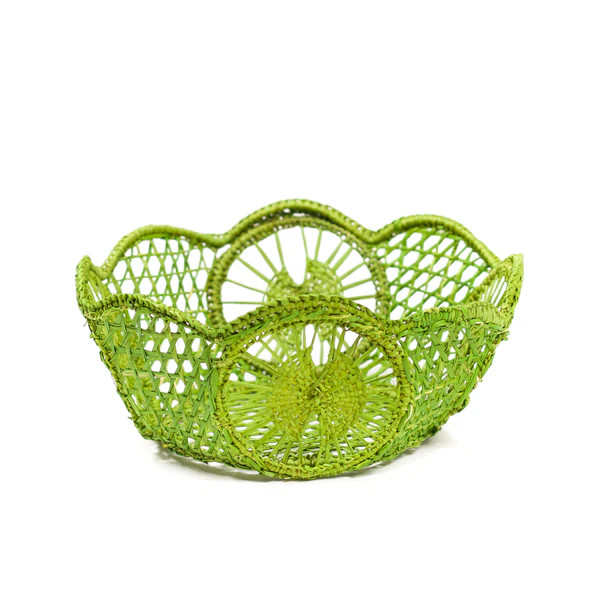 Palm Woven Basket, Olive Green | The Avenue