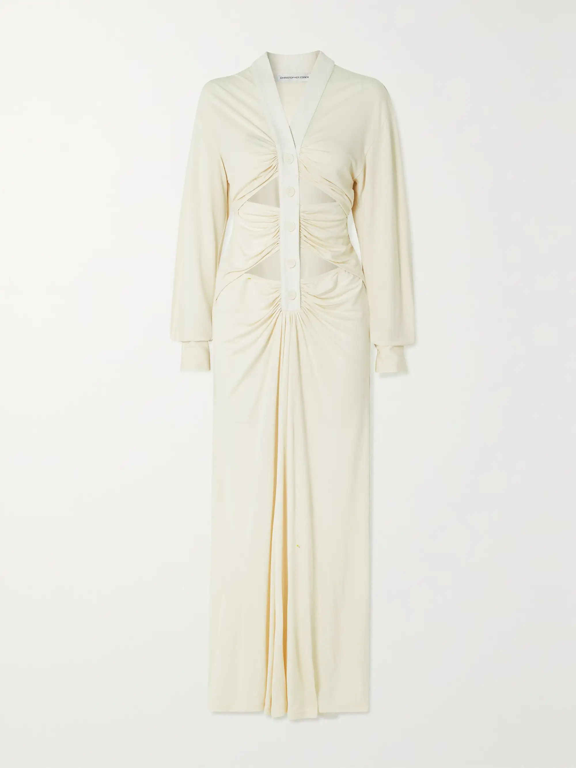 CHRISTOPHER ESBER Cutout ruched jersey maxi dress | NET-A-PORTER | NET-A-PORTER (US)