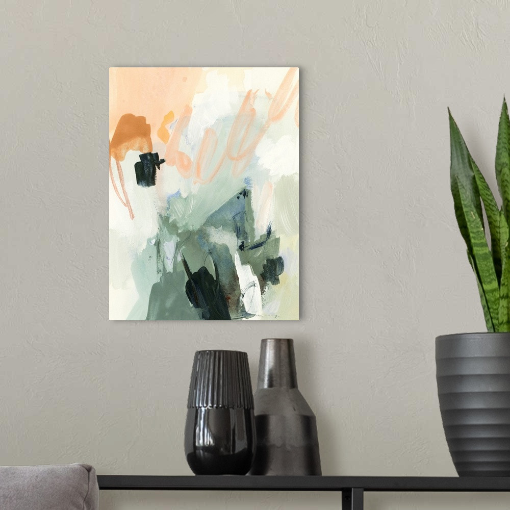 Moss & Peach I Wall Art | Great Big Canvas - Dynamic