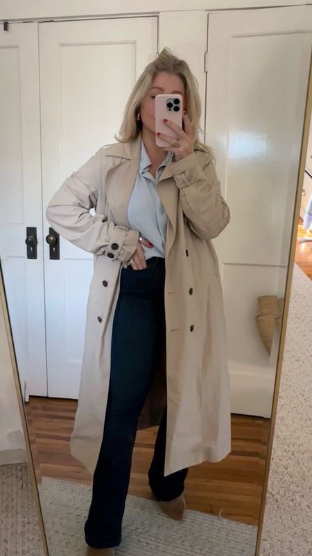 Spring Trench outfit 

-trench is under $100 wearing a small