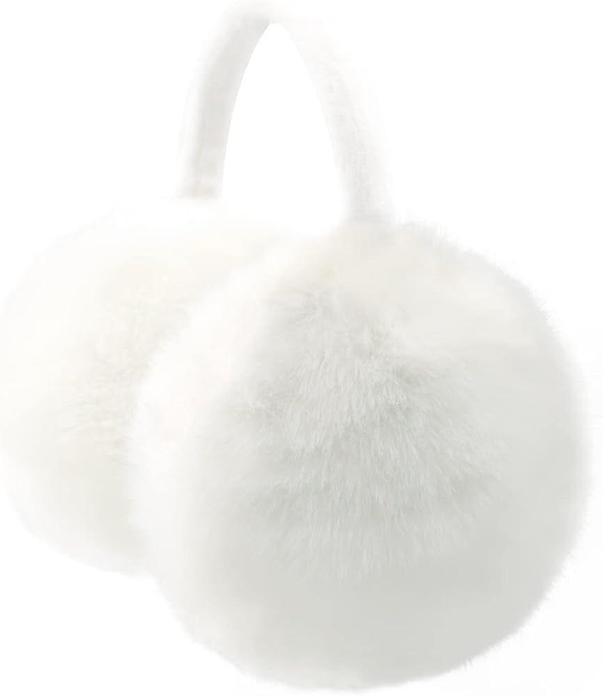 FSTEOE Winter Ear Muffs Women Warm Earmuffs Girls Ear Warmer Soft Plush Outdoor Plush Adjustable ... | Amazon (US)