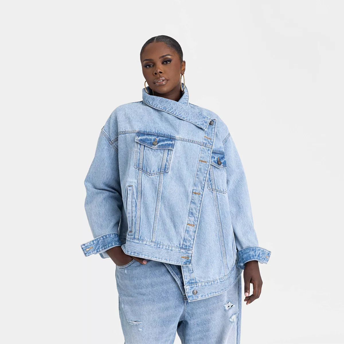 KBB by KAHLANA Women's 'The Denim Jacket' - Light Wash | Target