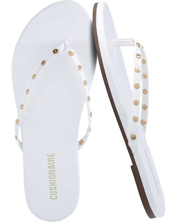 CUSHIONAIRE Women's Confetti Studded Flip Flop Sandals | Amazon (US)