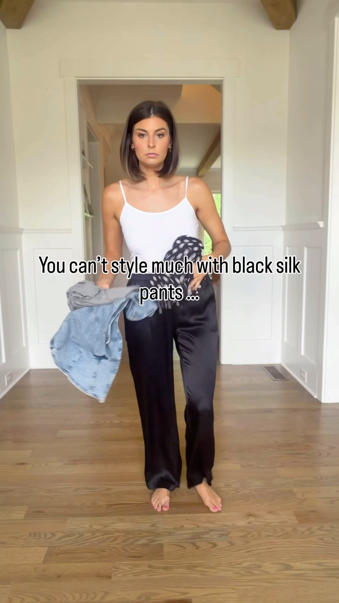 Proof that one pair of black silk pants can carry your whole wardrobe ✨Reg $218 current $90 and they are carrying the team in this reel .

#LTKdayinmylife #LTKgrwm #LTKootd