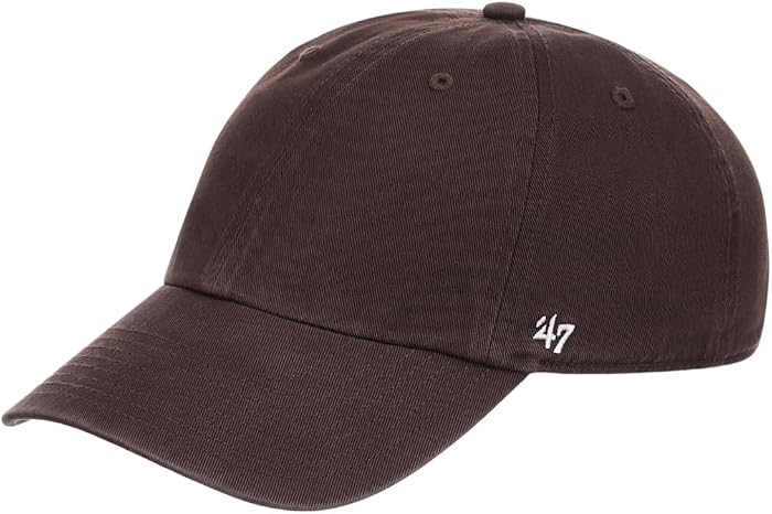 '47 Blank Classic Clean Up Cap, Adjustable Plain Baseball Hat for Men and Women – Brown | Amazon (US)