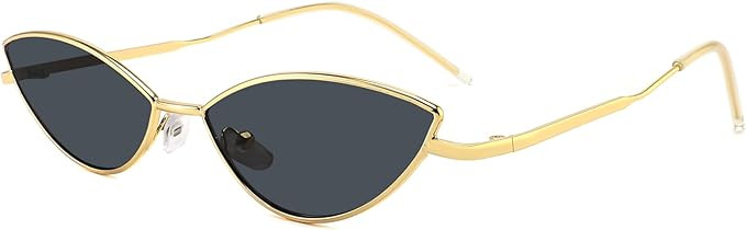 Mariposa Narrow Cat Eye Sunglasses Vintage Retro Eyewear for Women Metal Frame UV Protection | Amazon (US)