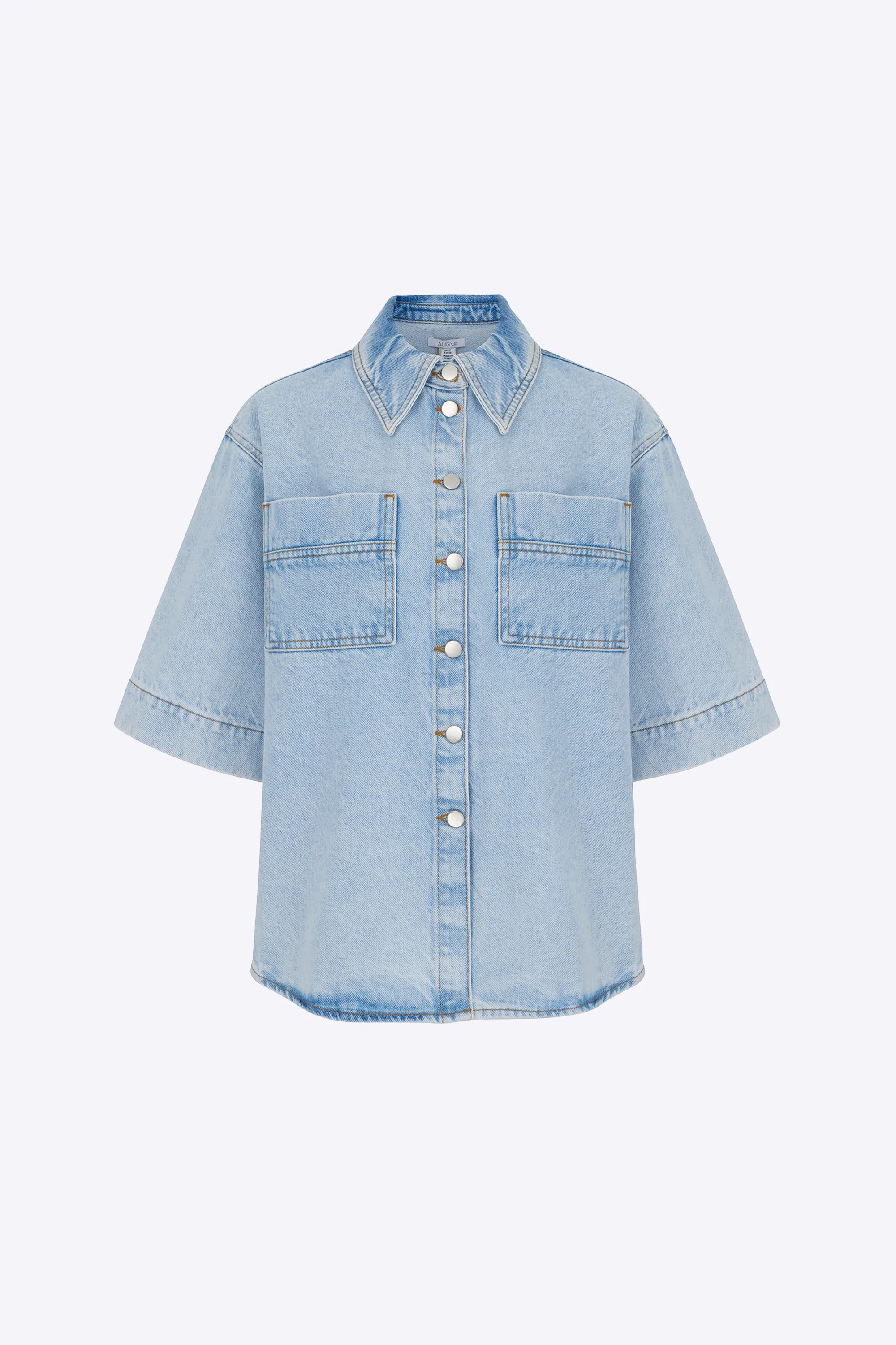 Giana Short Sleeve Denim Shirt | ALIGNE UK & EU