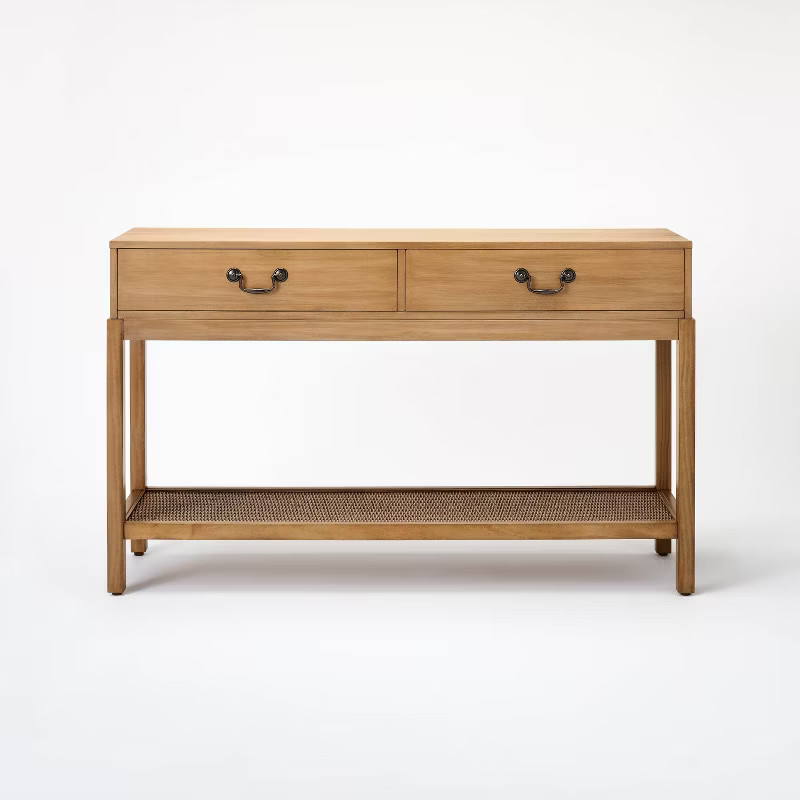 Brandeis Woven Console Table Brown - Threshold™ designed with Studio McGee | Target