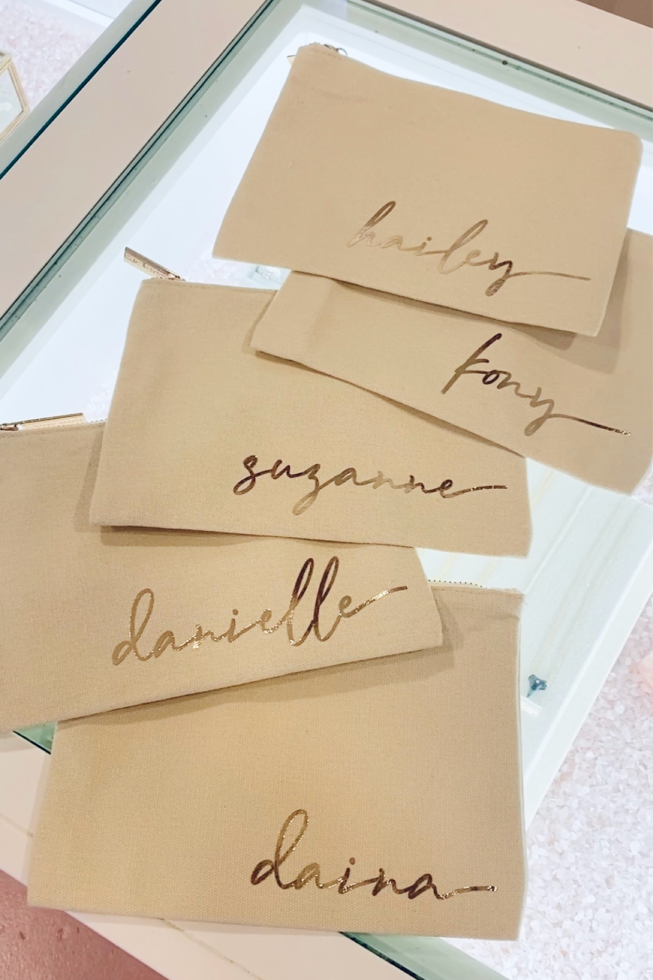 Personalized zipper pouches 💕

#LTKTravel #LTKSummerSales #LTKItBag