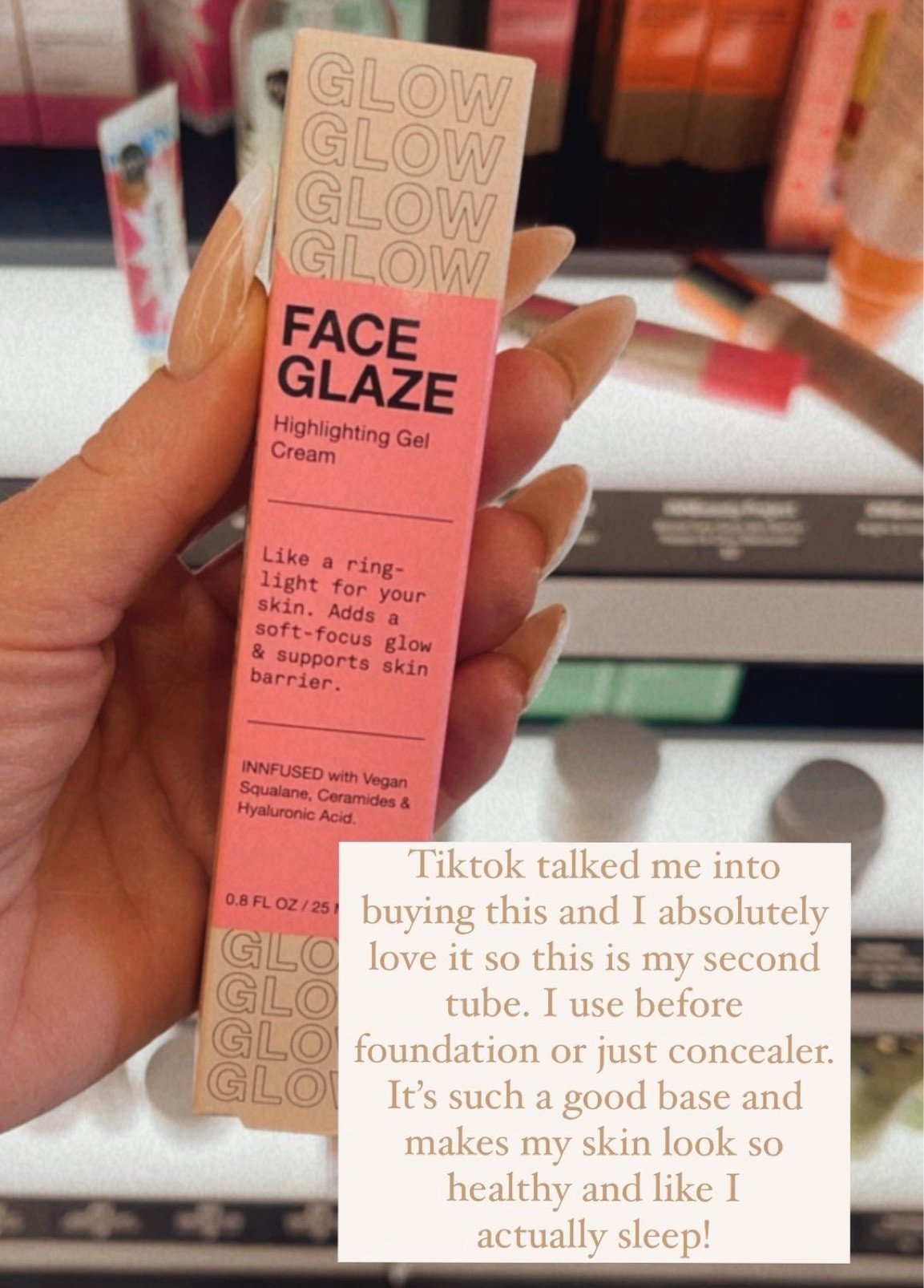 OBSESSED with using this as my makeup primer! Under foundation or even just this plus a little concealer and my skin looks flawless! I recently purchased the bronze one for summer too. #primer #makeuphack

#LTKBeauty