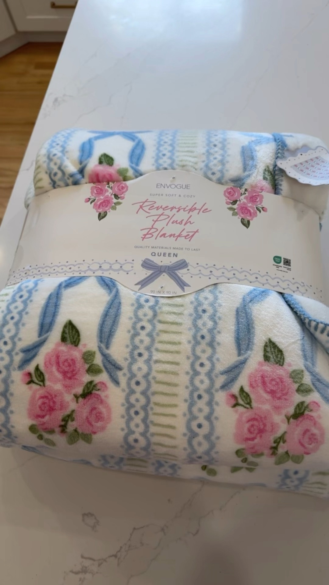 The softest blanket! Reversible with blue bows 

#LTKHome #LTKSaleAlert