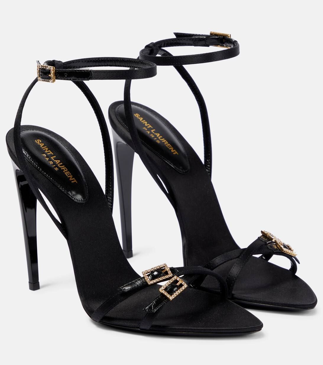 Cassie crêpe satin high sandals | Mytheresa (US/CA)