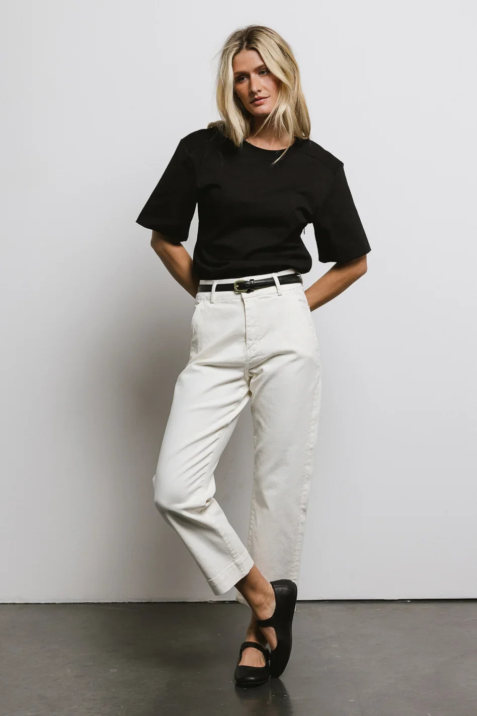 Bella Straight Leg Jeans in Cream | Böhme US