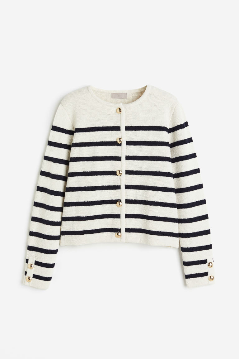 H & M - Knitted cardigan - Beige | H&M (UK, MY, IN, SG, PH, TW, HK)
