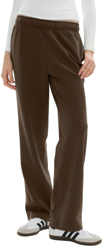 PUMIEY Women's Wide Leg Sweatpants Straight Baggy Sweat Pants High Waisted Lounge Pants Airy Coll... | Amazon (US)