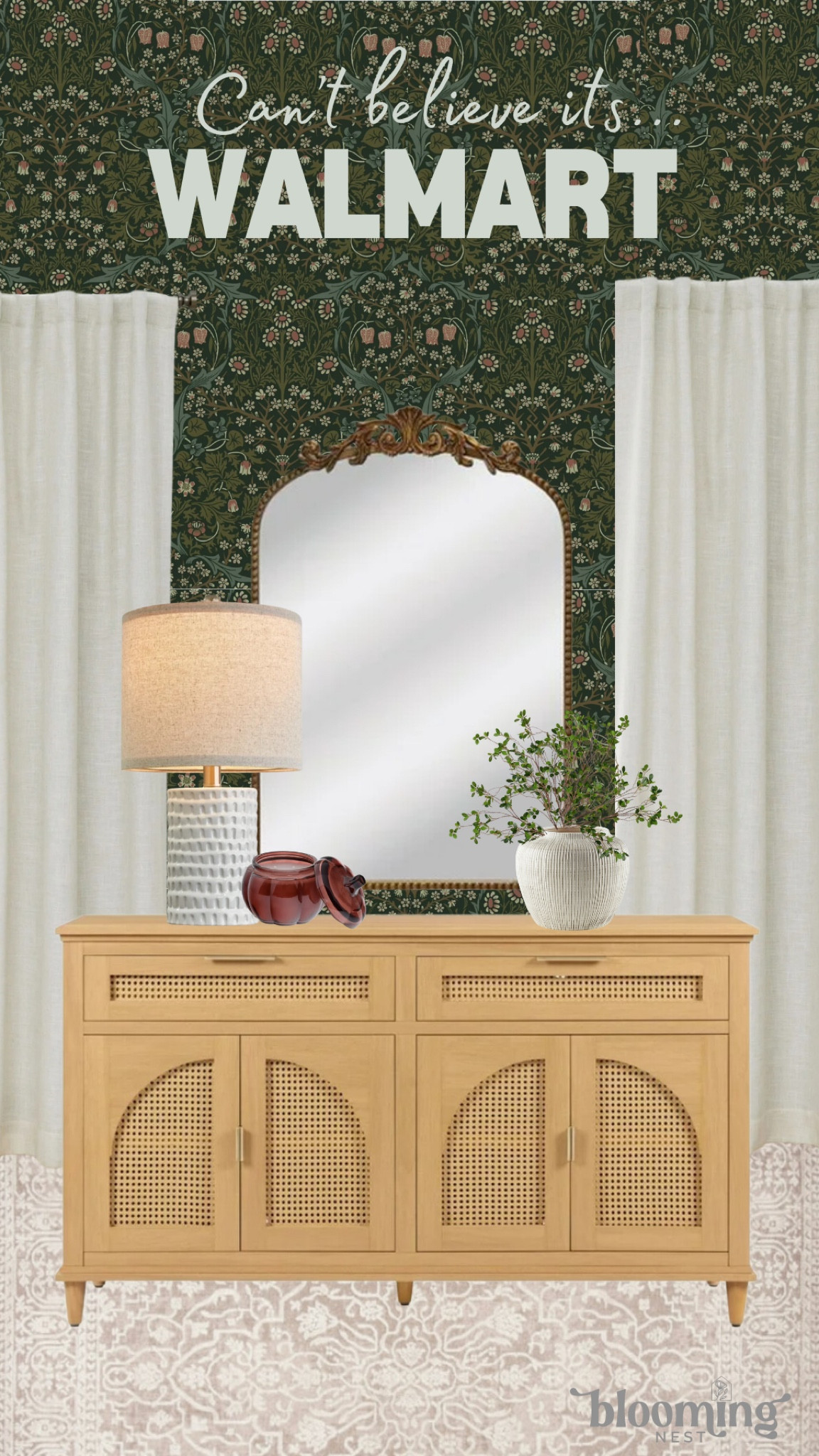 Stylish finds from Walmart! 

THEBLOOMINGNEST Walmart console mirror lamp decor curtains wallpaper living room entry 

#LTKStyleTip #LTKFindsUnder100 #LTKHome