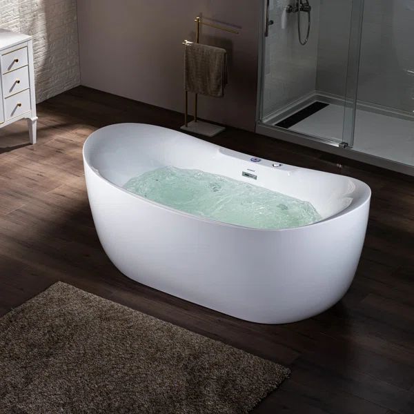 72'' x 35'' Freestanding Acrylic Bathtub | Wayfair North America
