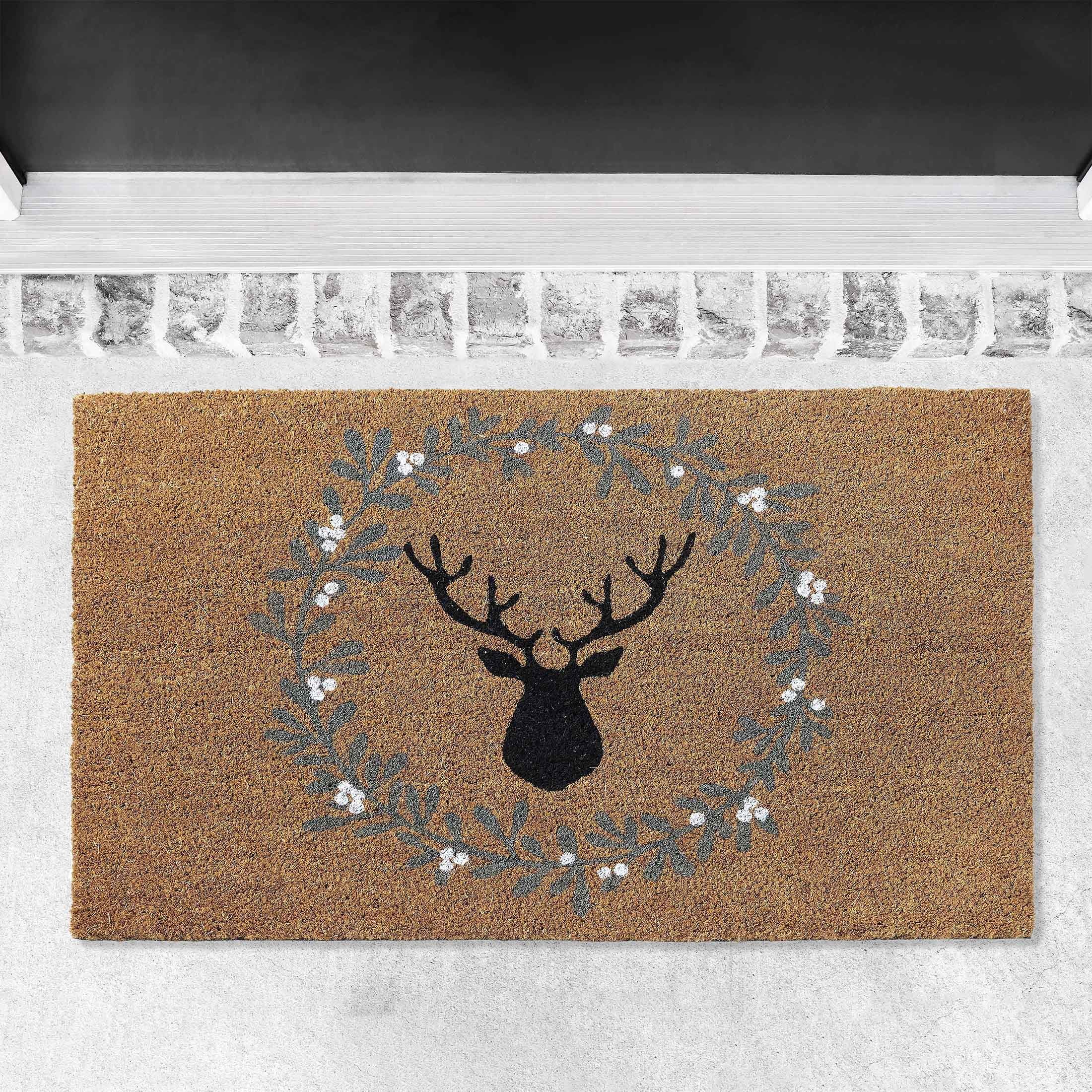 My Texas House Holiday Reindeer Coir Doormat, 30" x 48" - Walmart.com | Walmart (US)