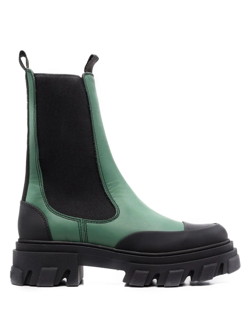 GANNI colour-block Leather Ankle Boots  - Farfetch | Farfetch Global