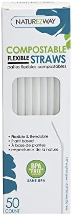 Premium Quality Eco-Friendly Disposable Compostable Flexible Straws - Eco-Conscious Lifestyle wit... | Amazon (US)
