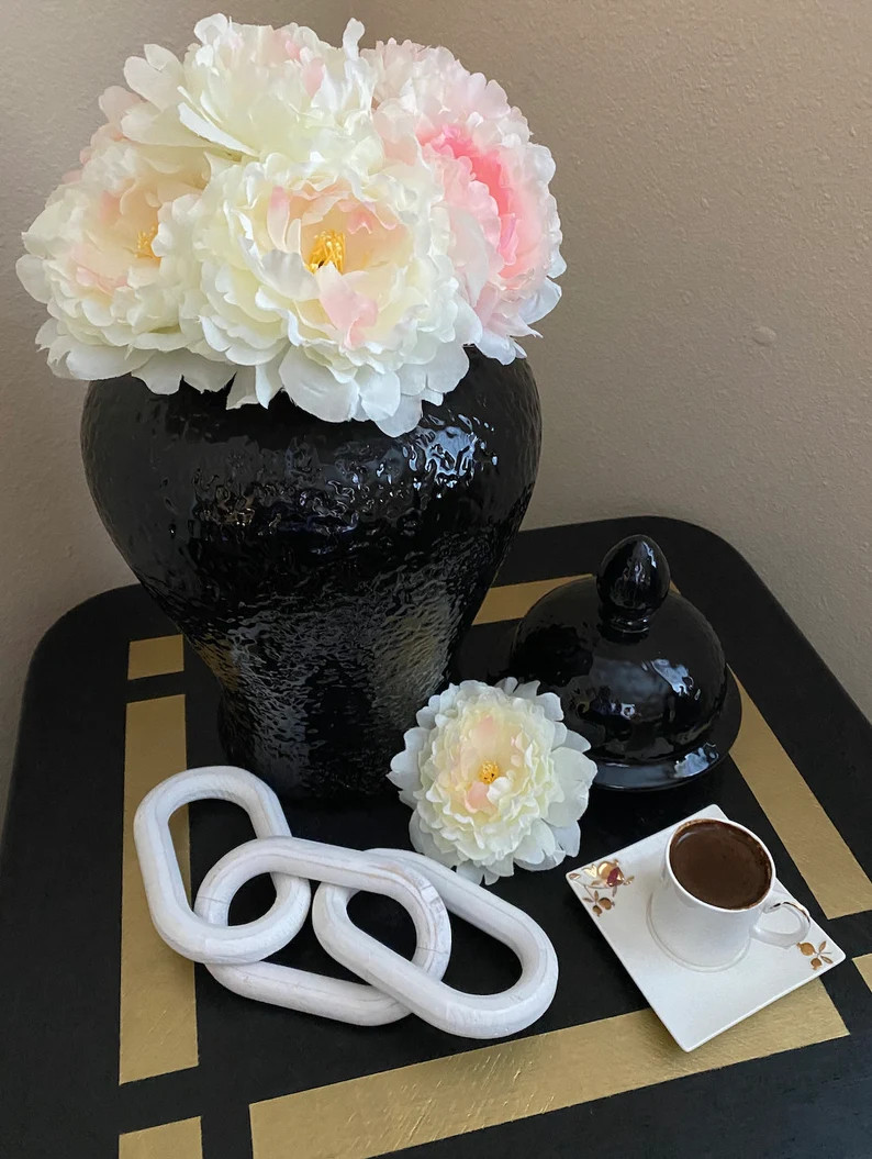 Wooden link chain chunky link chain stylish table decor | Etsy | Etsy (US)