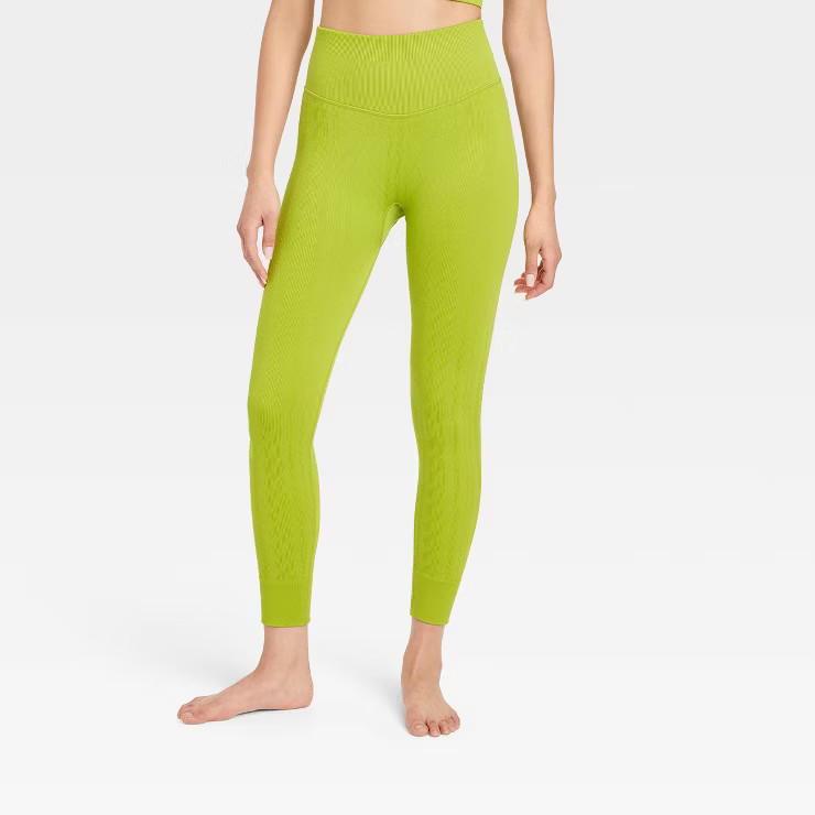 Women's Seamless Cable Knit 7/8 Leggings - JoyLab™ | Target