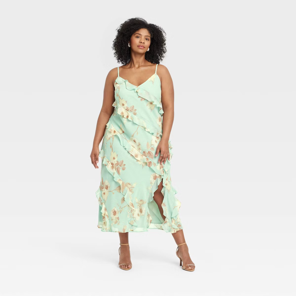 Women's Ruffle Maxi Slip Dress - A New Day™ | Target