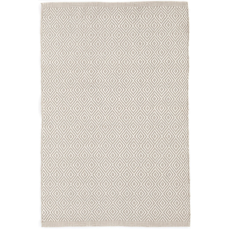 Petit Diamond Platinum/Ivory Handwoven Indoor/Outdoor Rug | Annie Selke