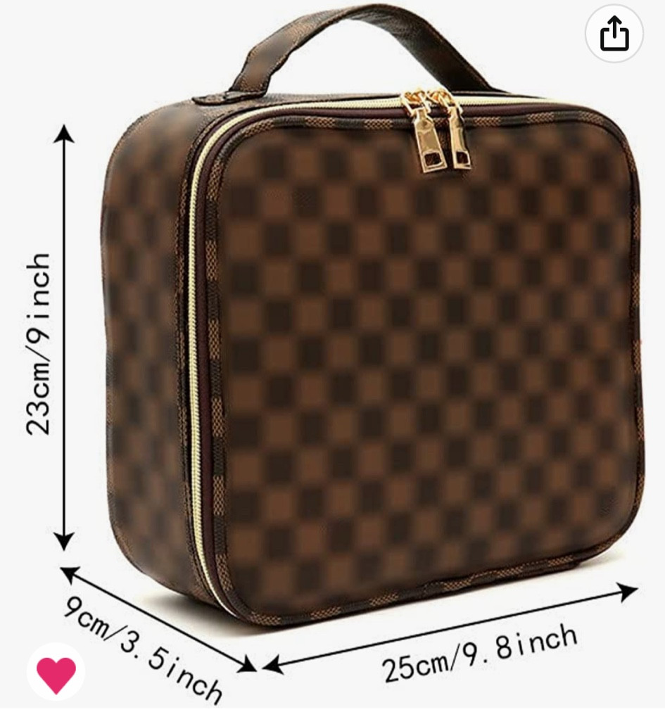 This adorable make up tote is such a great deal and holds a ton! What a fun gift this would make 🤎
#makeupbag #mothersdaygift #amazon #lvdupe #louisvuitton 

#LTKbeauty #LTKGiftGuide #LTKunder50