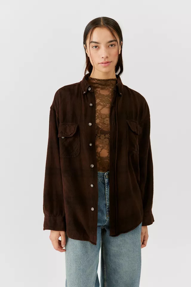Urban Renewal Remade Overdyed Flannel Shirt | Urban Outfitters (US and RoW)