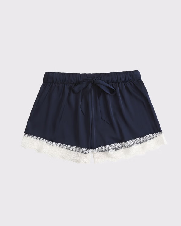 Lace and Satin Sleep Short | Abercrombie & Fitch (US)
