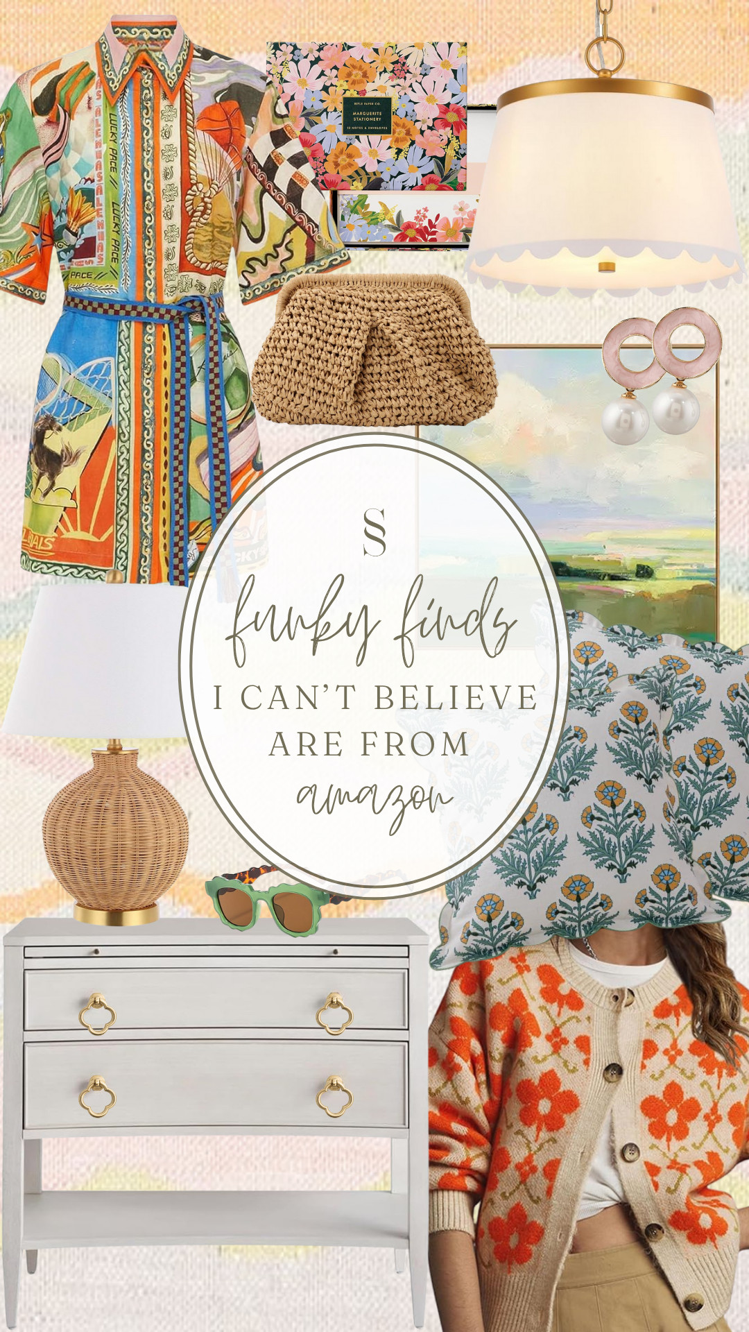 🌸 FUNKY AMAZON FINDS 🌸
Still can’t believe these colorful, designer-vibe pieces are from Amazon! 😍 From the bold printed dress to the scalloped lamp and floral cardigan, every find feels so boutique but is just a click away 💫
Tap to shop the whole look + add a little happy color to your home & wardrobe! 💕

#AmazonFinds #LTKStyle #LTKHome #LTKAesthetic #AmazonFashion #LTKFinds #LTKUnder100 #ColorfulStyle #HomeDecor #OOTD #LTKAmazon 

 