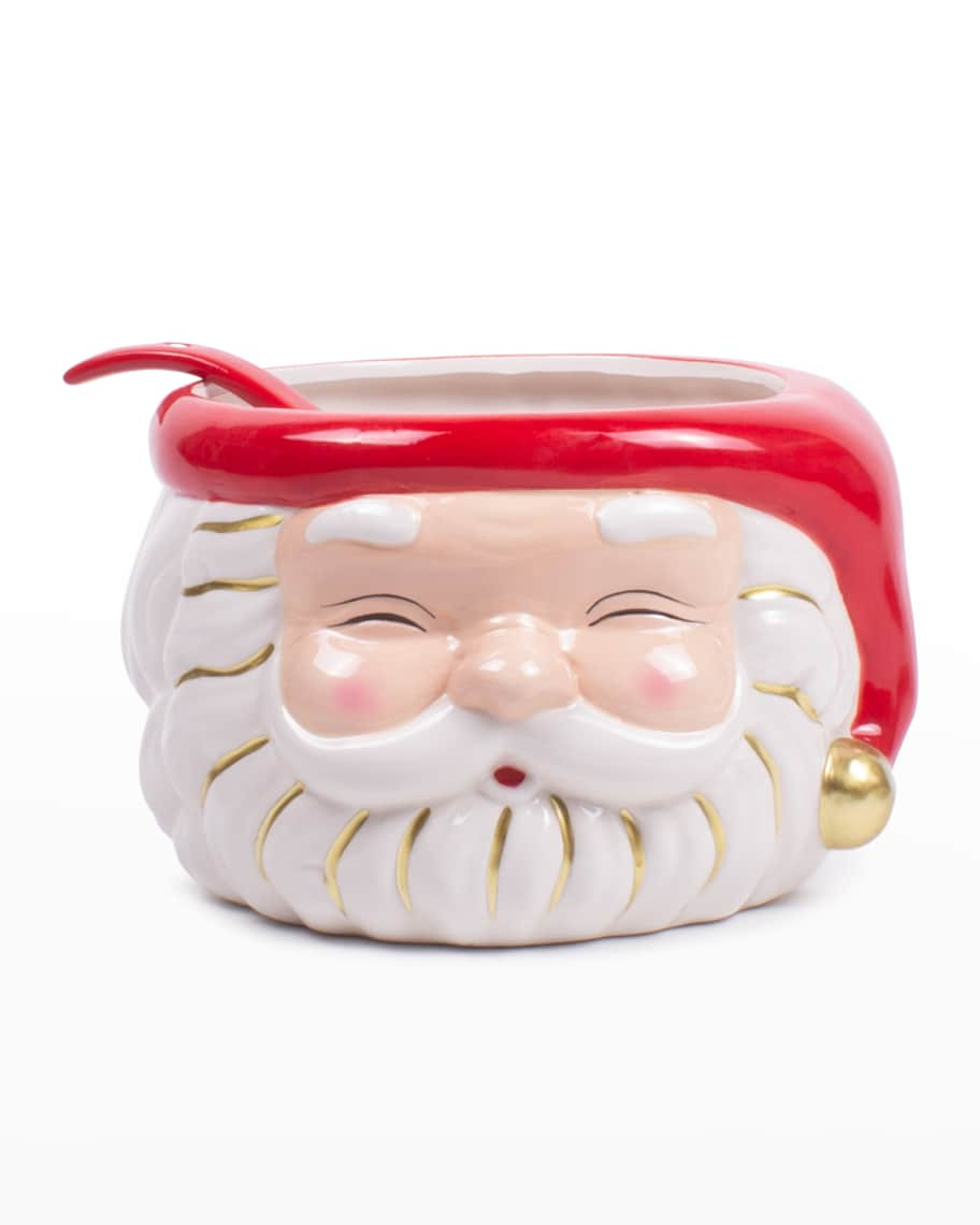 8 Oak Lane Red Santa Punch Bowl | Horchow