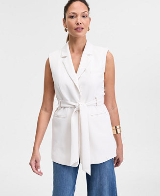 I.N.C. International Concepts Women's Belted Vest, Exclusively at Macy's - Macy's | Macy's