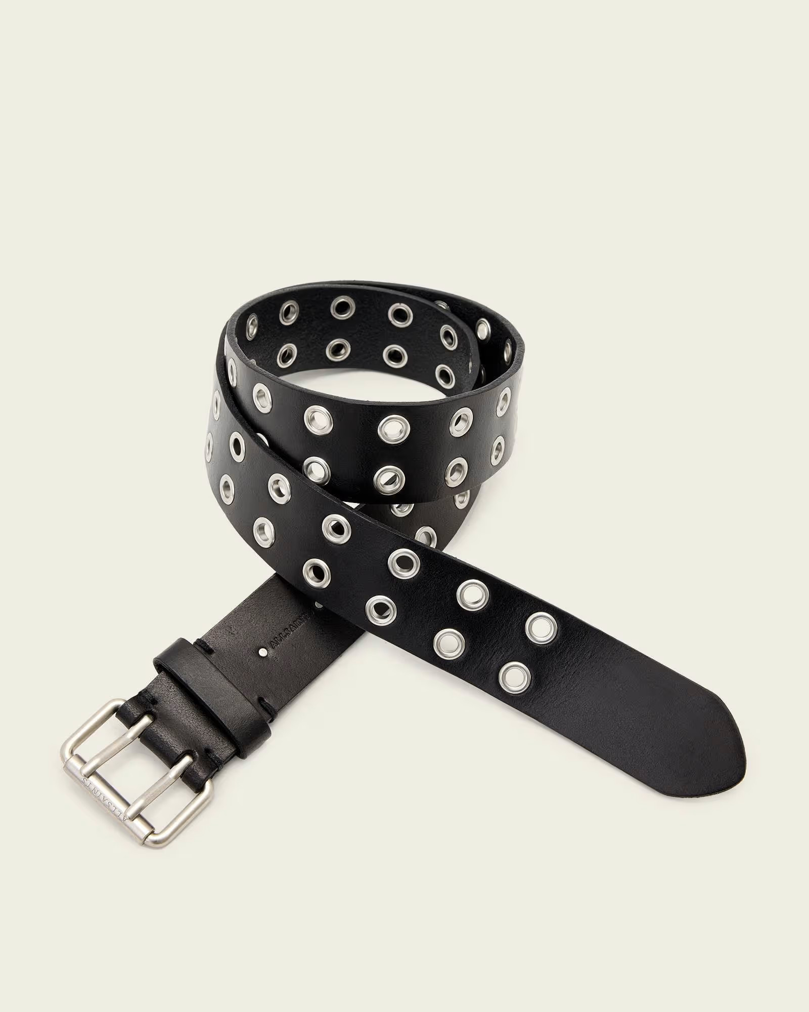 AllSaints Leather Iryna Leather Belt, Size: L/XL | AllSaints UK