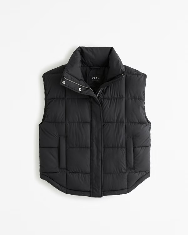 Women's YPB Legging-Friendly Satin Puffer Vest | Women's Active | Abercrombie.com | Abercrombie & Fitch (US)