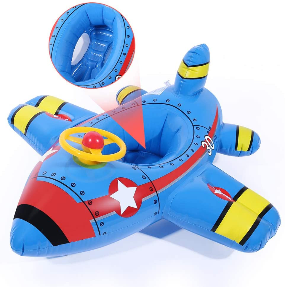 Baby Inflatable Swimming Rings, Airplane Yacht Toddler Infant Swimming Float Seat Boat Pool Ring ... | Walmart (US)